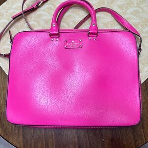 kate spade Bright Fuchsia Leather laptop bag